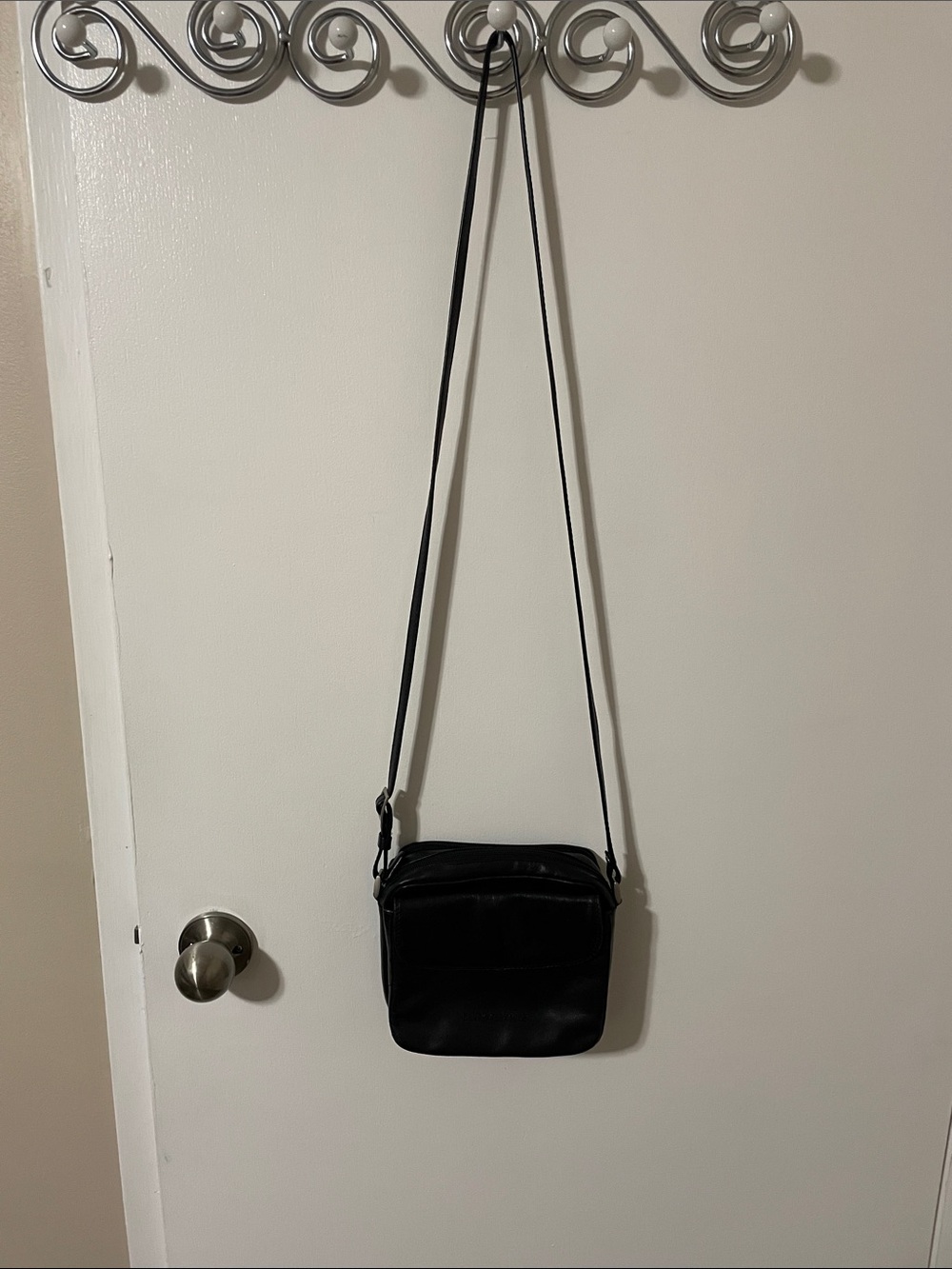 Derek Alexander Black Leather Crossbody Bag - Picture 2 of 8